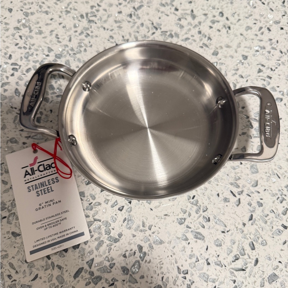 All-Clad Gourmet Accessories, Stainless Steel Mini Gratins 6 inch